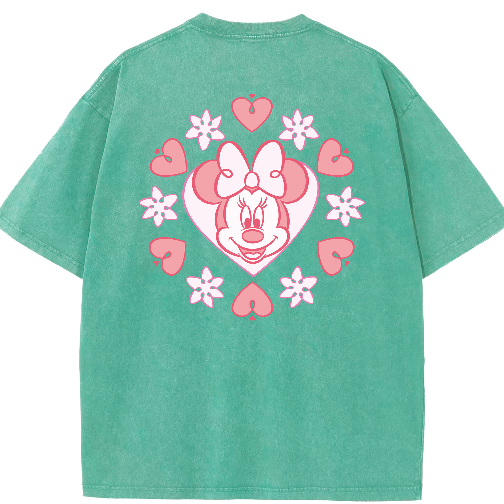（画像用） ミッキーマウス Mickey Mouse 綿100% ヴィンテージ風 半袖Tシャツ（背面プリント）